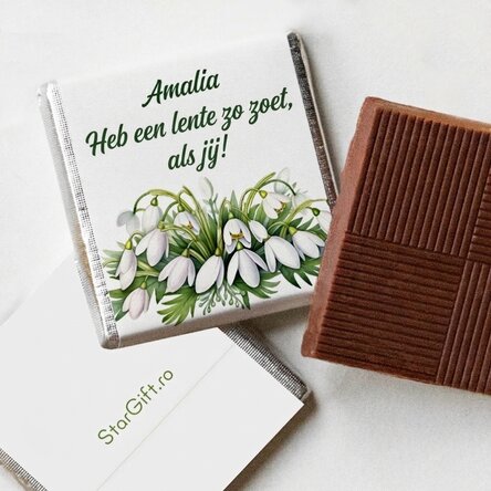 Gepersonaliseerde mini-chocolade met boodschap - Ghiocel