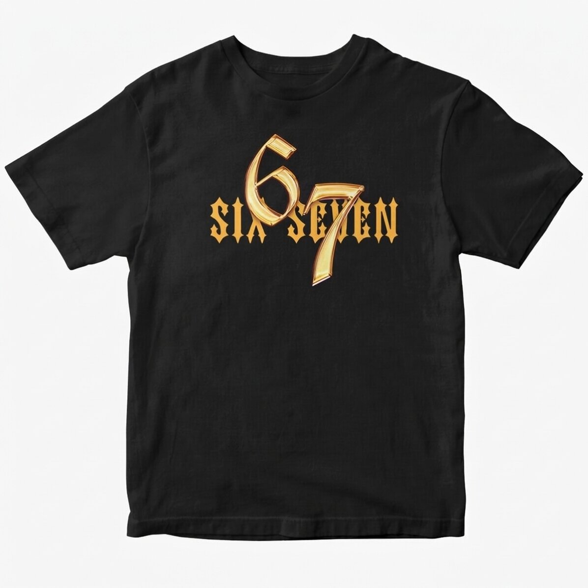 Katoenen T-shirt met gepersonaliseerde tekst - 67 Six Seven