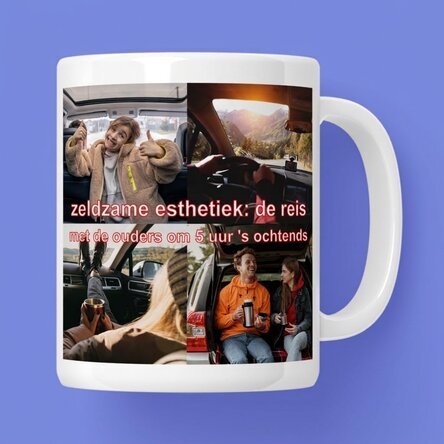 Gepersonaliseerde mok met foto's en tekst - Rare aestethic