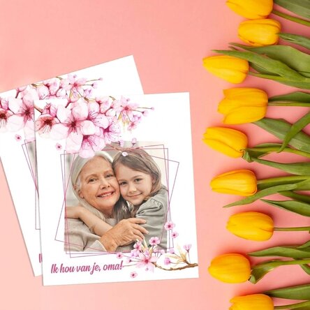 Gepersonaliseerde foto van 10 x 12 cm met een foto - Lente