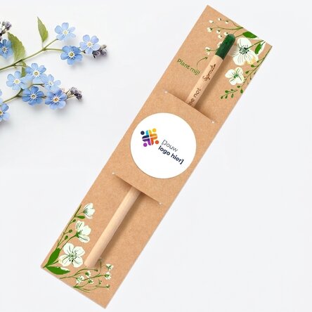 Gepersonaliseerd plantbaar potlood met logo