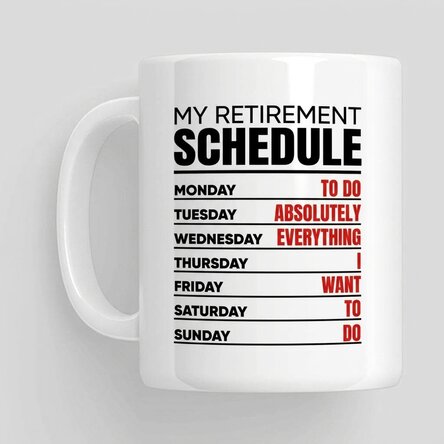 Beker met tekst - Wekelijkse planning
