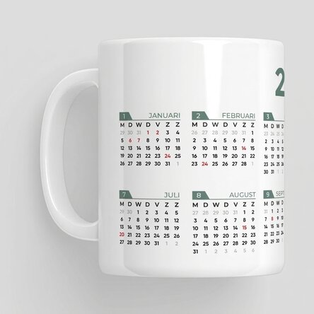 Mok met tekst - Kalender