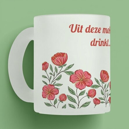 Gepersonaliseerde mok met tekst - Floral