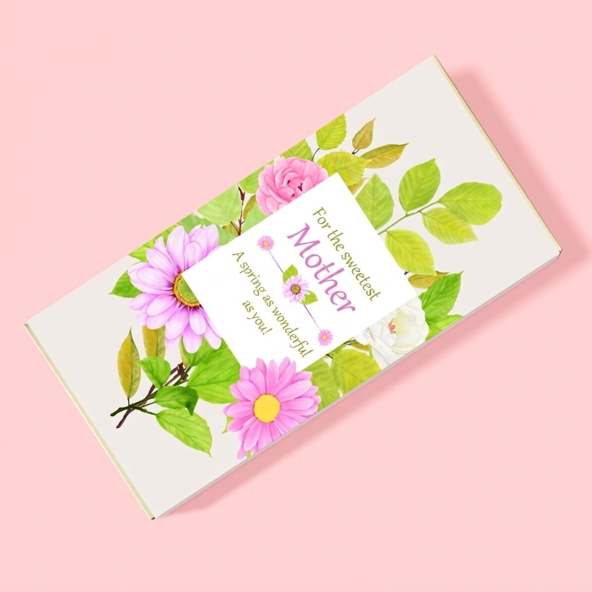 Chocolade op maat met een lenteboodschap voor mama