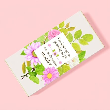 Chocolade op maat met een lenteboodschap voor mama