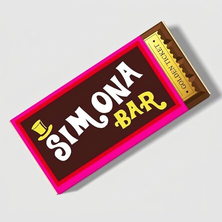 Chocolade met naam erop - Golden ticket