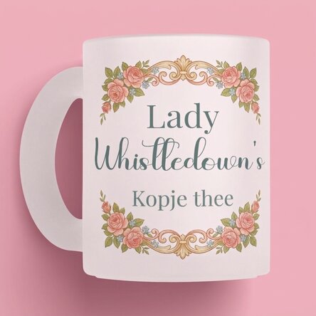 Gepersonaliseerde mok met foto en tekst - Bridgerton Aesthetic