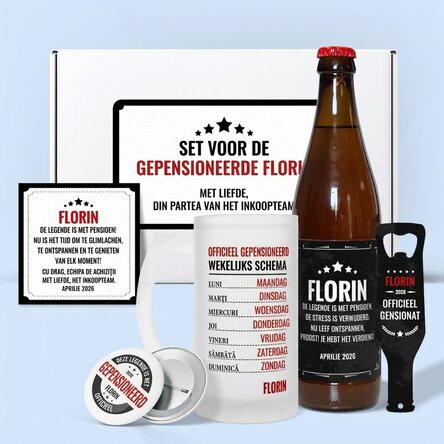 Gepersonaliseerde cadeauset - De legende is met pensioen