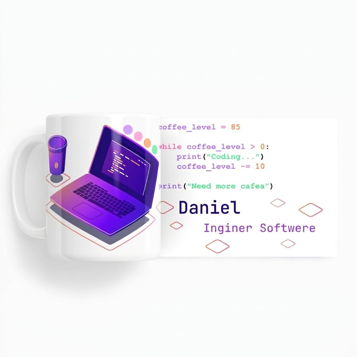 Gepersonaliseerde beker met tekst - Programming