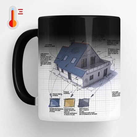 Gepersonaliseerde magische mok met tekst voor architecten