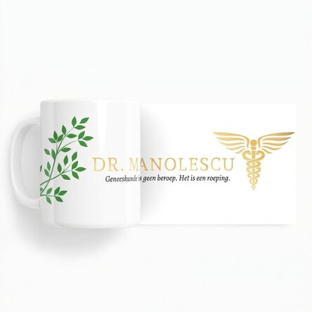 Gepersonaliseerde mok met tekst - Golden Doctor