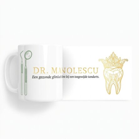 Gepersonaliseerde mok met tekst - Golden Dentist