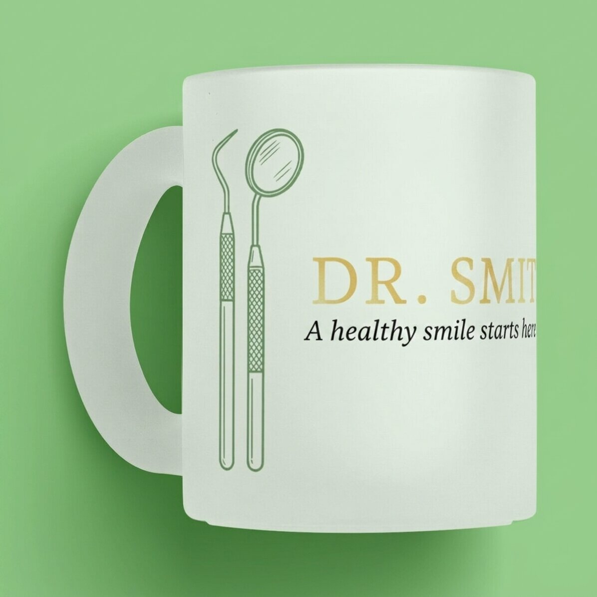 Gepersonaliseerde drinkbeker met tekst - Golden Dentist