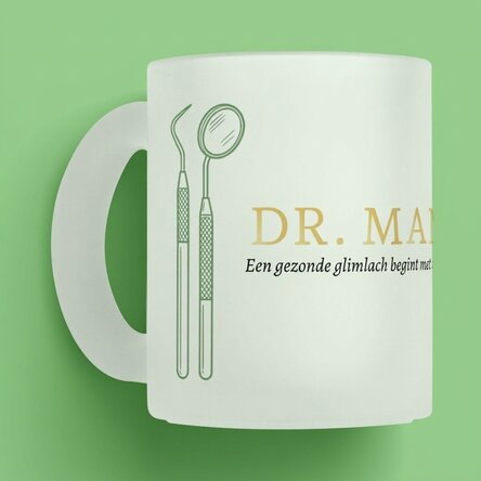 Gepersonaliseerde drinkbeker met tekst - Golden Dentist