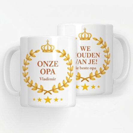 Gepersonaliseerde mok met tekst - Onze grootvader