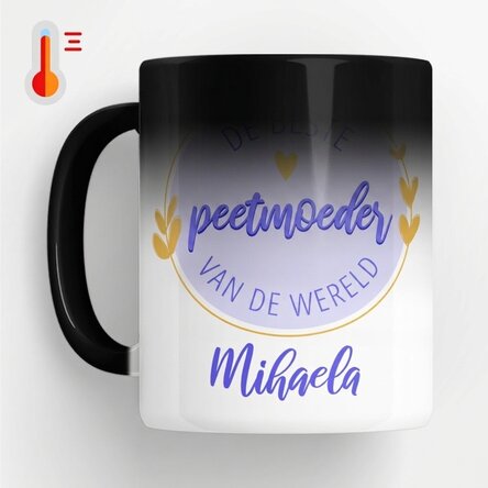 Gepersonaliseerde magische mok met tekst - De beste peettante