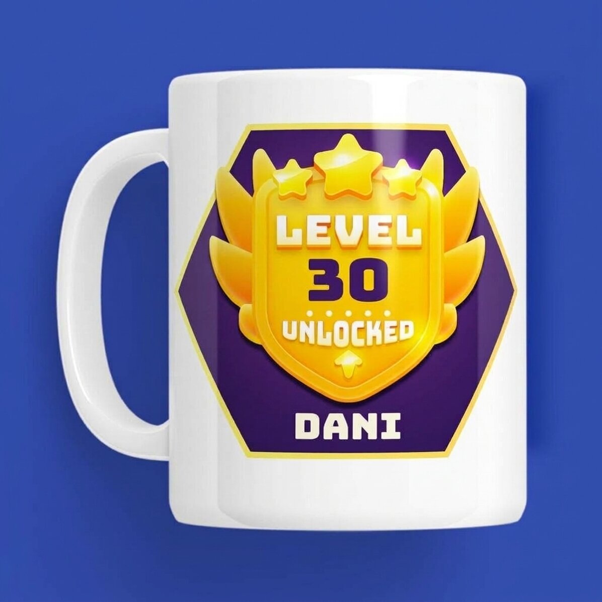 Gepersonaliseerde beker met tekst voor een verjaardag - Level Unlocked