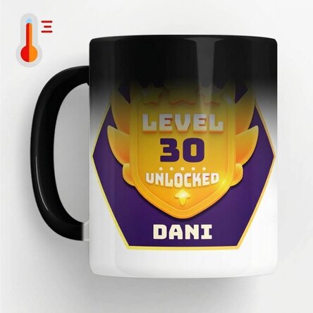Gepersonaliseerde thermosbeker met tekst voor een verjaardag - Level Unlocked