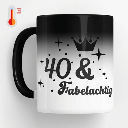Gepersonaliseerde magische mok met tekst voor een verjaardag - Fabuloasa