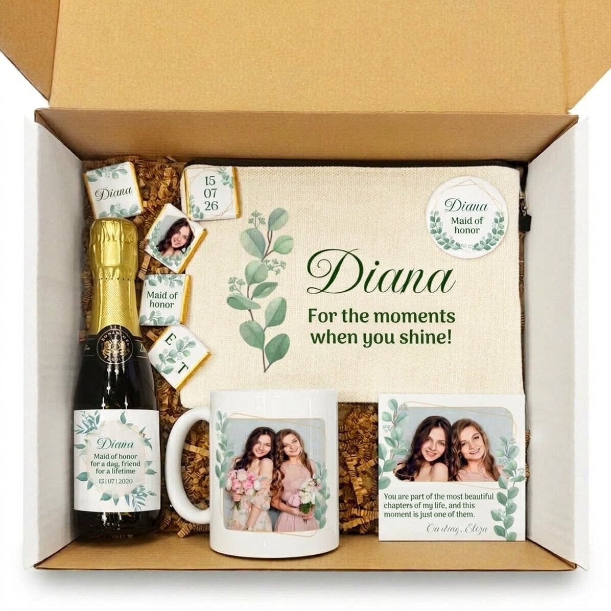 Cadeauset voor het bruidsmeisje