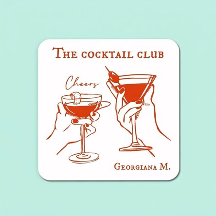 Glashouder met naam erop - The cocktail club