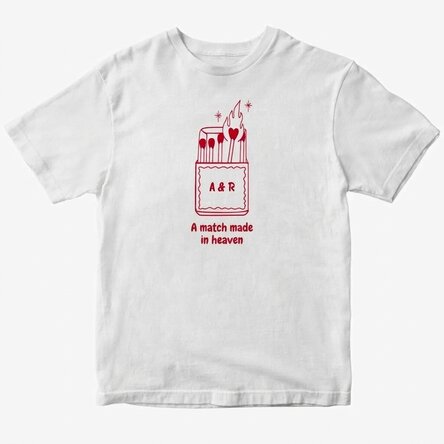 Katoenen T-shirt met initialen - Heaven