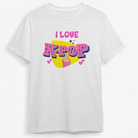 Katoenen T-shirt voor kinderen, gepersonaliseerd met tekst - Kpop