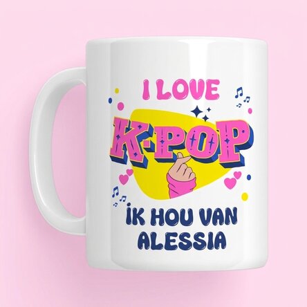 Gepersonaliseerde mok met tekst - K-pop