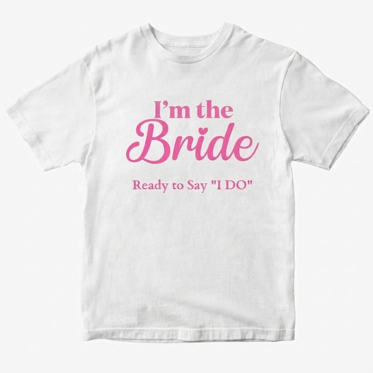 Katoenen T-shirt met gepersonaliseerde tekst - Het bruidsteam