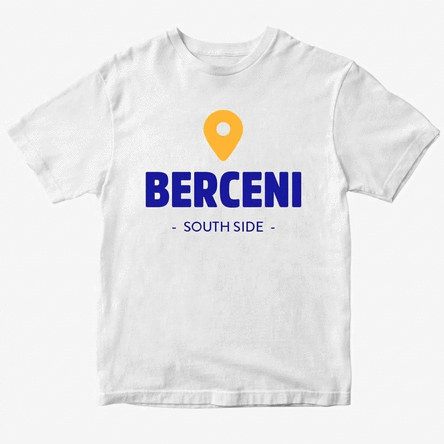 Katoenen T-shirt met de naam van jouw wijk erop
