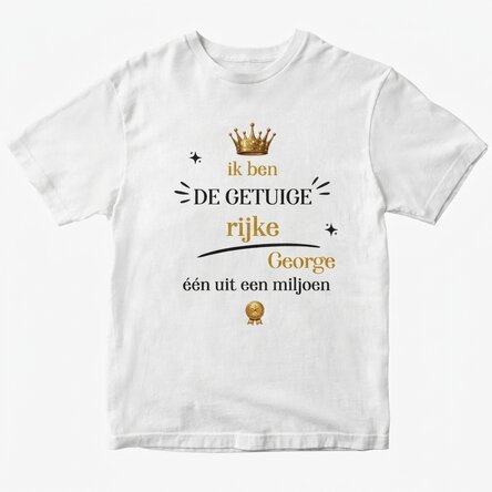 Katoenen T-shirt met gepersonaliseerde tekst - De rijke neus