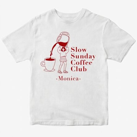 Katoenen T-shirt met gepersonaliseerde tekst - Coffee