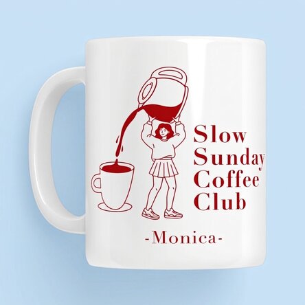 Gepersonaliseerde mok met tekst - Coffee Club