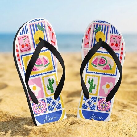 Op maat gemaakte teenslippers met naam - Summer