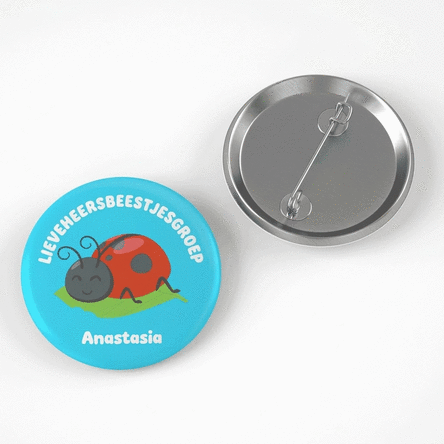 Gepersonaliseerd naamplaatje voor de kleuterschool