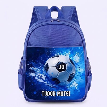 Gepersonaliseerde schooltas met tekst - Voetbal