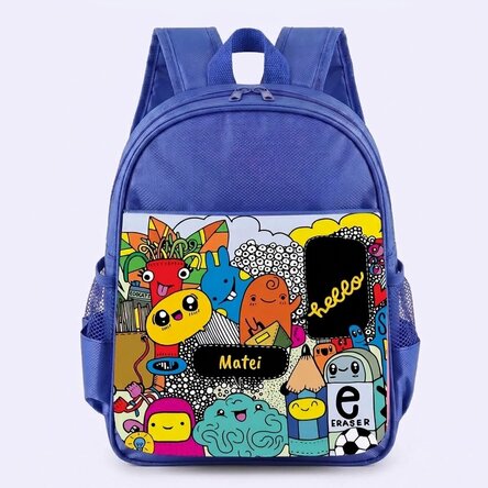 Schooltas met naam erop