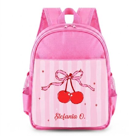 Gepersonaliseerde schooltas met naam - Strikje
