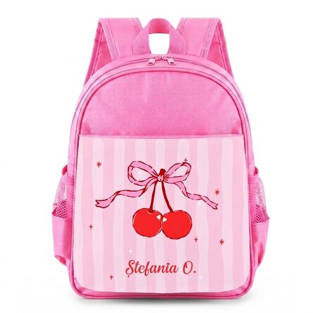 Gepersonaliseerde schooltas met naam - Strikje