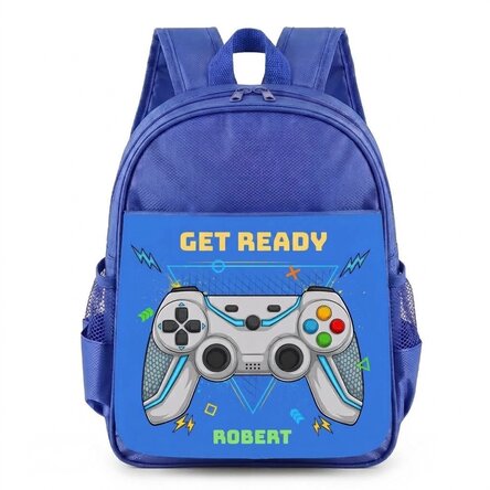 Gepersonaliseerde schooltas met tekst - Gamer