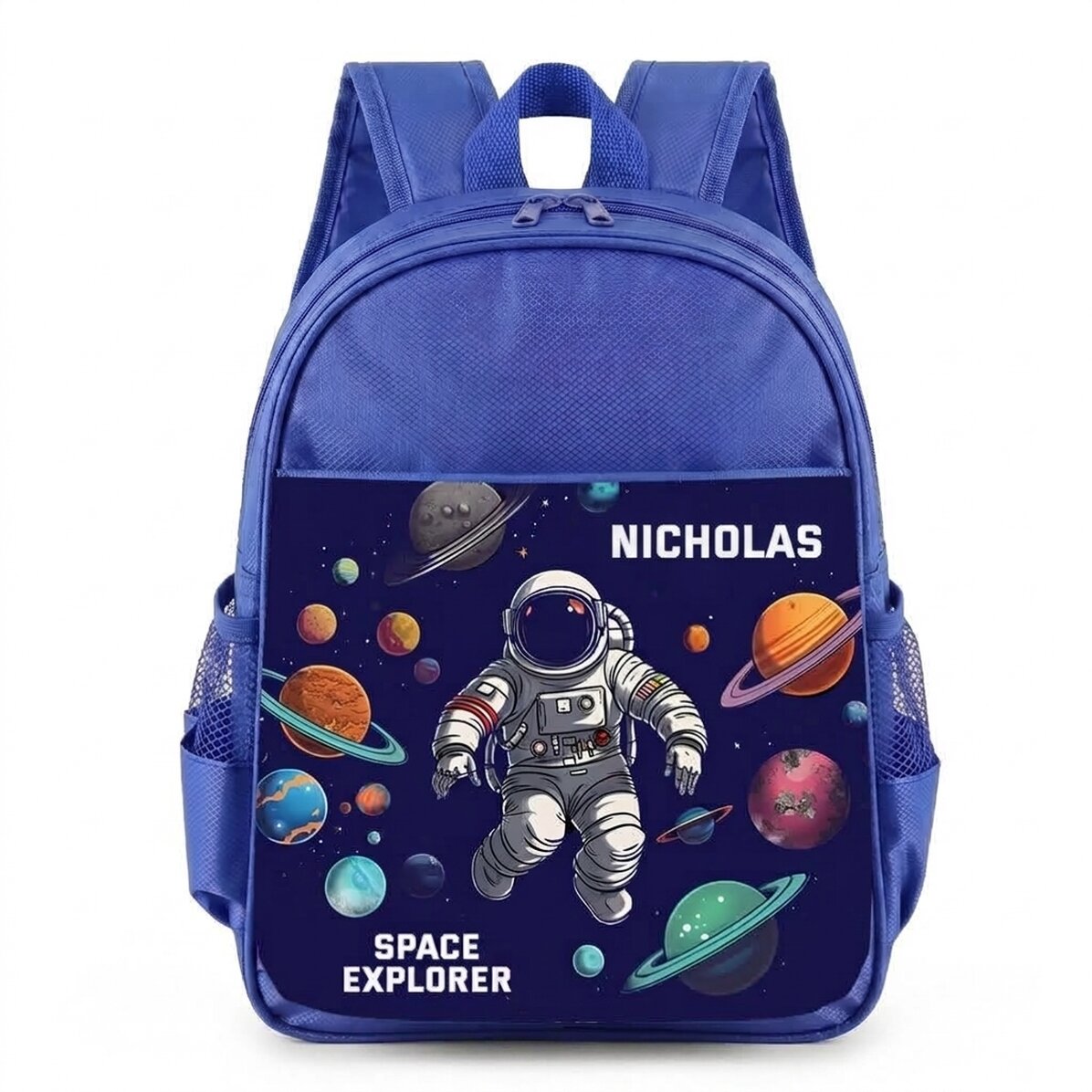 Gepersonaliseerde schooltas met tekst - Astronaut