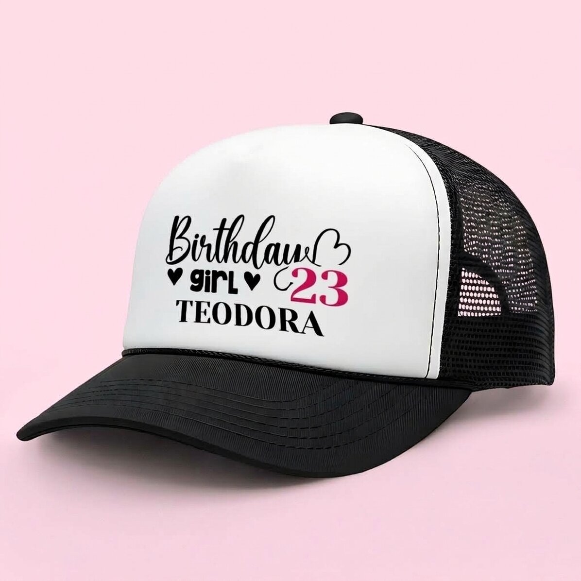 Gepersonaliseerde pet met tekst - Birthday girl