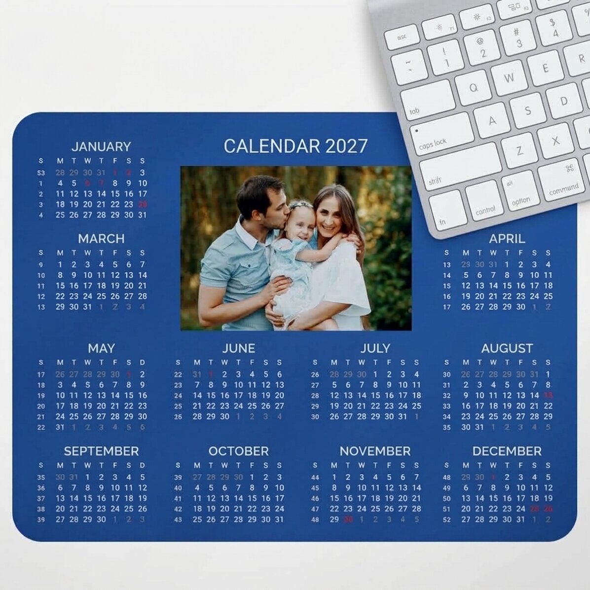 Gepersonaliseerde XL-muismat met een foto - Kalender