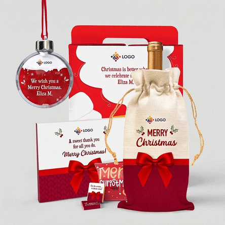 Geschenkdoos - ‘Most wonderful time’ met gepersonaliseerde kerstartikelen met jouw logo