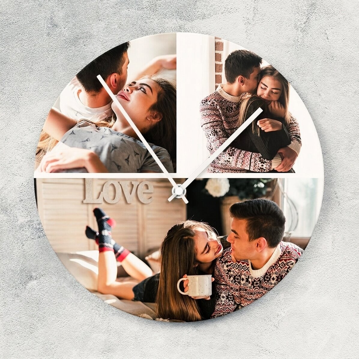 Gepersonaliseerd horloge met 3 foto