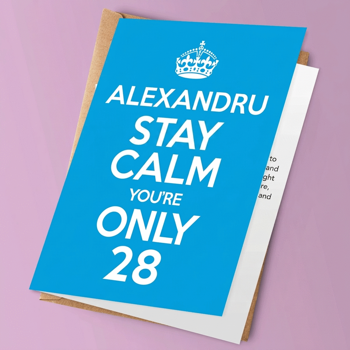 Gepersonaliseerde wenskaart - KEEP CALM