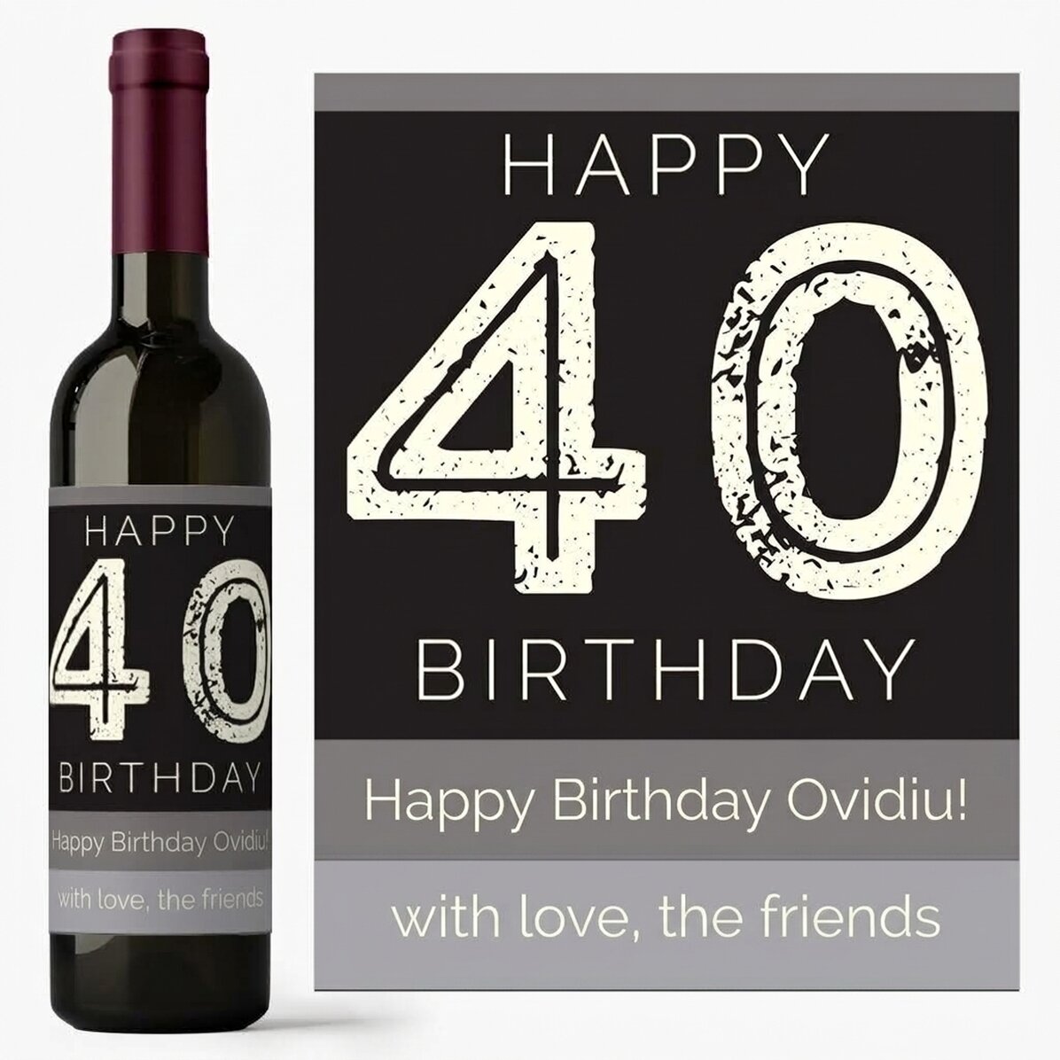 Gepersonaliseerde wijn - Happy Birthday