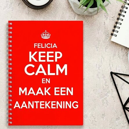 Gepersonaliseerd notitieboekje - keep calm