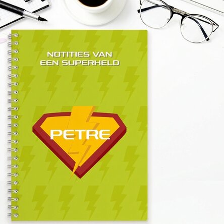 Gepersonaliseerde notitieboekje - Superheld